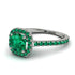 Cushion Emerald Halo Engagement Ring - Jade No. 21 image 1