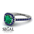 Cushion Emerald Halo Engagement Ring - Jade No. 66 image 10
