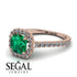 Cushion Emerald Halo Engagement Ring - Jade No. 5 image 10