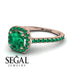 Cushion Emerald Halo Engagement Ring - Jade No. 20 image 10