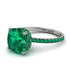 Cushion Hidden Diamond Emerald Ring - Nova No. 21