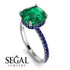 Cushion Hidden Diamond Emerald Ring - Nova No. 66