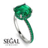 Cushion Hidden Diamond Emerald Ring - Nova No. 21 image 3