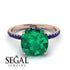 Cushion Hidden Diamond Emerald Ring - Nova No. 65 image 2