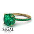 Cushion Hidden Diamond Emerald Ring - Nova No. 19 image 10
