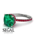 Cushion Hidden Diamond Emerald Ring - Nova No. 51 image 10