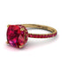 Cushion Hidden Diamond Ruby Ring - Nova No. 55