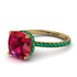 Cushion Hidden Diamond Ruby Ring - Nova No. 25