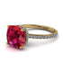 Cushion Hidden Diamond Ruby Ring - Nova No. 10