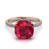Cushion Hidden Diamond Ruby Ring - Nova No. 11