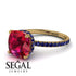 Cushion Hidden Diamond Ruby Ring - Nova No. 70