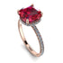 Cushion Hidden Diamond Ruby Ring - Nova No. 11