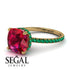 Cushion Hidden Diamond Ruby Ring - Nova No. 25 image 10