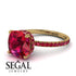 Cushion Hidden Diamond Ruby Ring - Nova No. 55