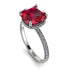 Cushion Hidden Diamond Ruby Ring - Nova No. 12