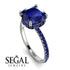 Cushion Hidden Diamond Sapphire Ring - Nova No. 75 image 3
