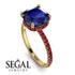 Cushion Hidden Diamond Sapphire Ring - Nova No. 58