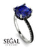 Cushion Hidden Diamond Sapphire Ring - Nova No. 45
