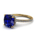 Cushion Hidden Diamond Sapphire Ring - Nova No. 13