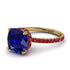 Cushion Hidden Diamond Sapphire Ring - Nova No. 58