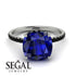 Cushion Hidden Diamond Sapphire Ring - Nova No. 45 image 2