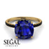 Cushion Hidden Diamond Sapphire Ring - Nova No. 43