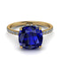Cushion Hidden Diamond Sapphire Ring - Nova No. 13