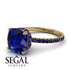 Cushion Hidden Diamond Sapphire Ring - Nova No. 73