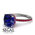 Cushion Hidden Diamond Sapphire Ring - Nova No. 60