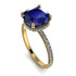 Cushion Hidden Diamond Sapphire Ring - Nova No. 13