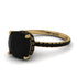 Cushion Hidden Diamond Black Diamond Ring - Nova No. 37