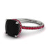 Cushion Hidden Diamond Black Diamond Ring - Nova No. 54 image 1