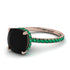 Cushion Hidden Diamond Black Diamond Ring - Nova No. 23 image 1