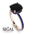 Cushion Hidden Diamond Black Diamond Ring - Nova No. 68 image 3