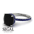 Cushion Hidden Diamond Black Diamond Ring - Nova No. 69 image 10