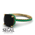 Cushion Hidden Diamond Black Diamond Ring - Nova No. 22 image 10