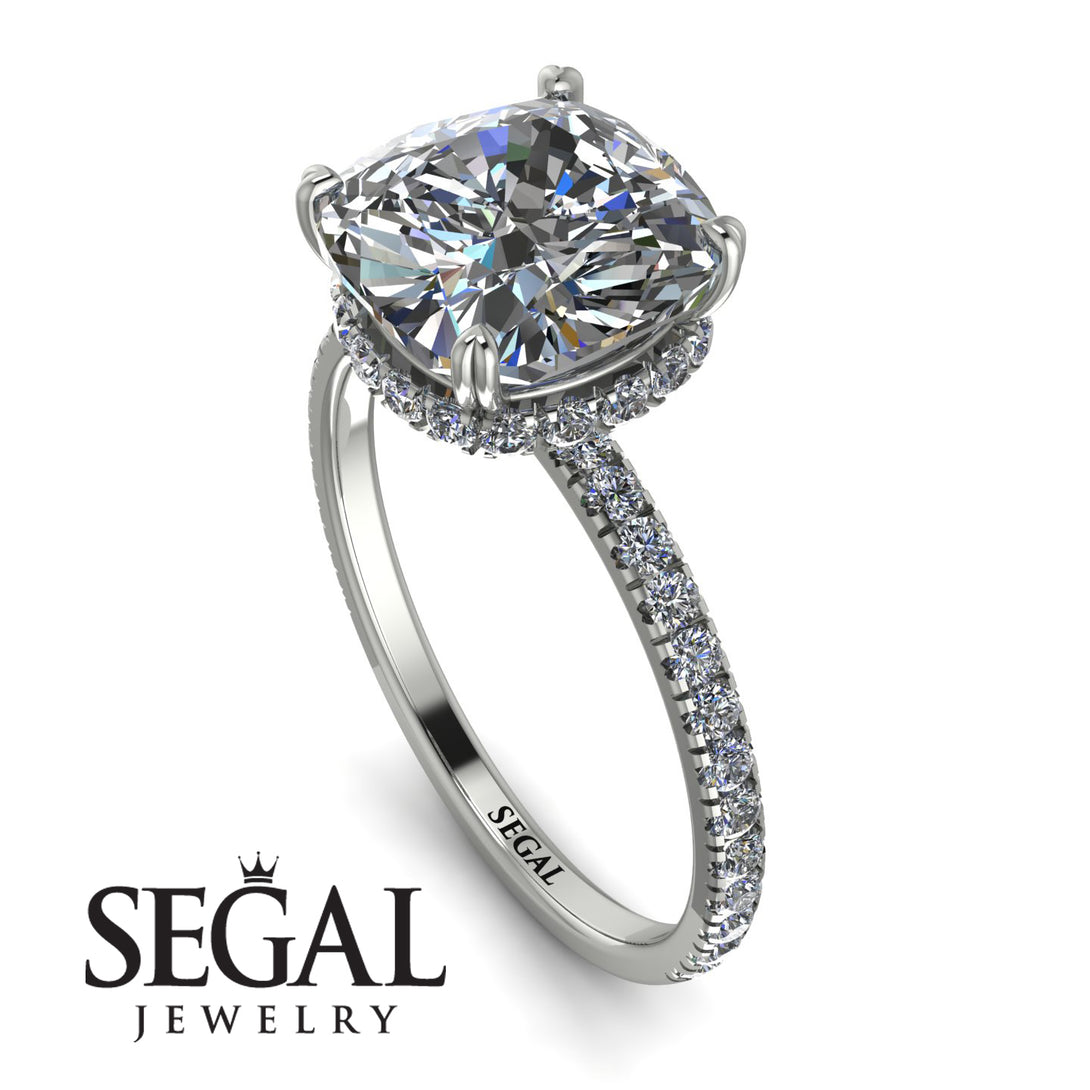 Cushion Hidden Diamond Diamond Ring - Nova No. 3