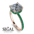 Cushion Hidden Diamond Diamond Ring - Nova No. 17