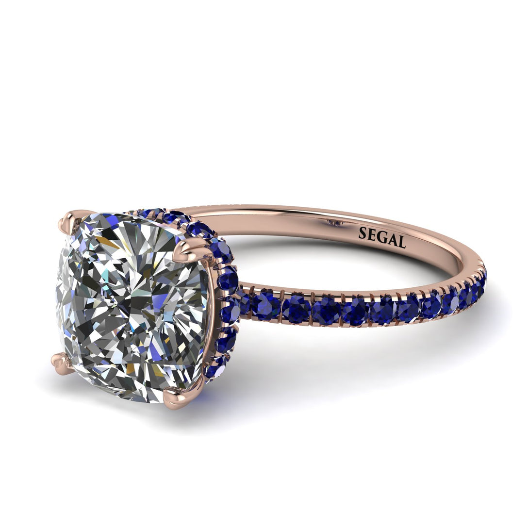 Cushion Hidden Diamond Diamond Ring - Nova No. 62