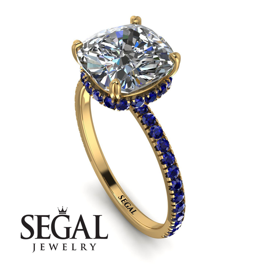 Cushion Hidden Diamond Diamond Ring - Nova No. 61