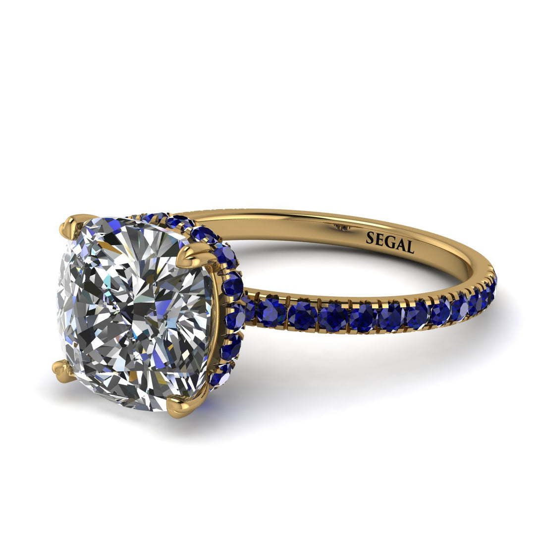 Cushion Hidden Diamond Diamond Ring - Nova No. 61