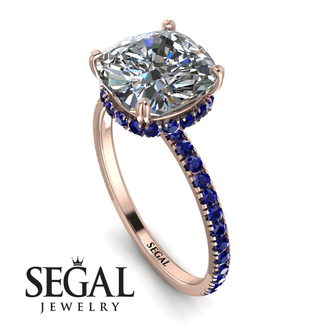Cushion Hidden Diamond Diamond Ring - Nova No. 62