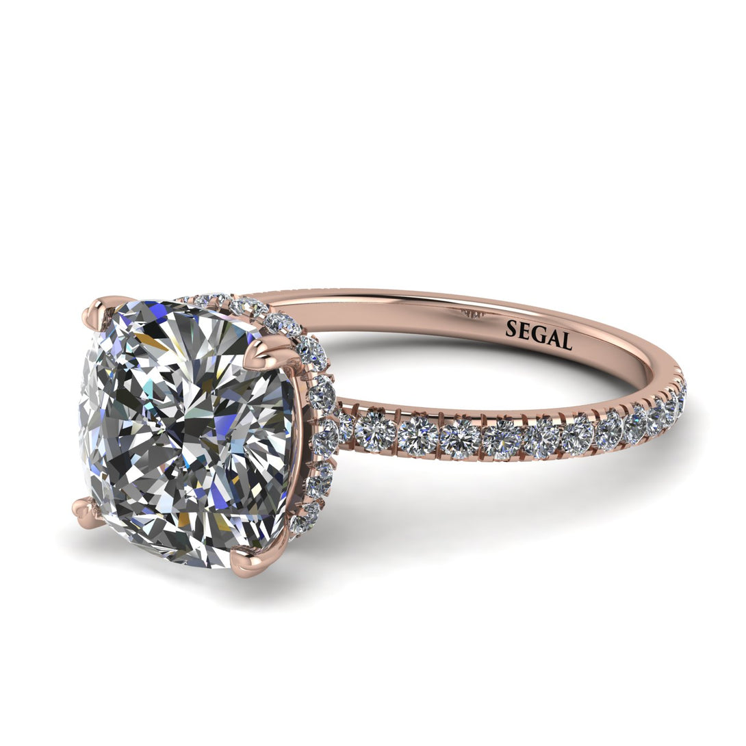 Cushion Hidden Diamond Diamond Ring - Nova No. 2