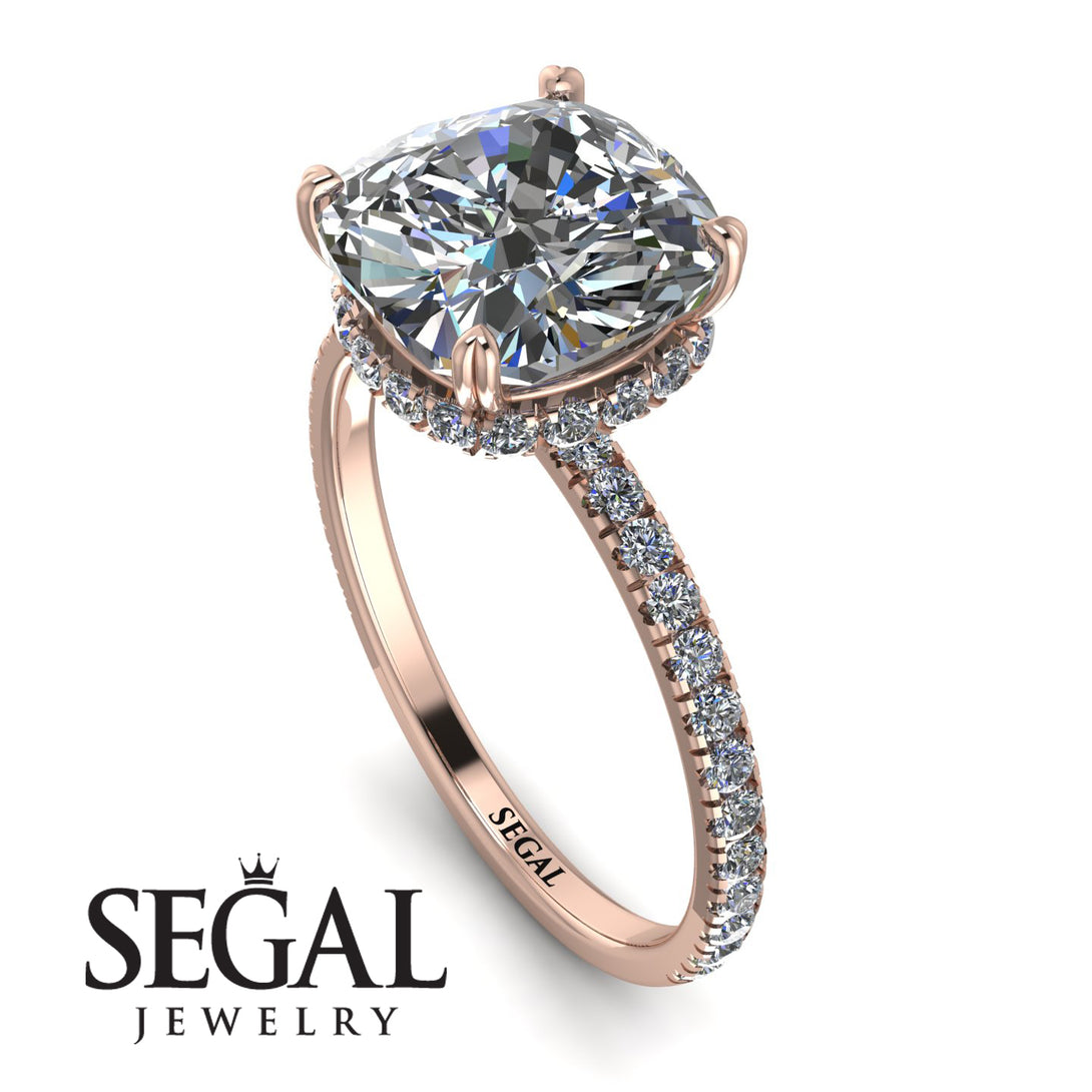 Cushion Hidden Diamond Diamond Ring - Nova No. 2