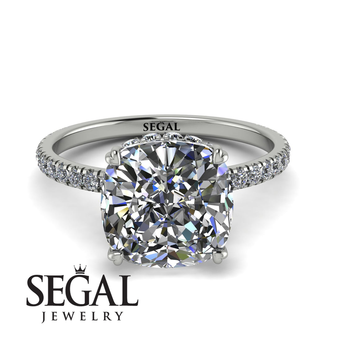 Cushion Hidden Diamond Diamond Ring - Nova No. 3