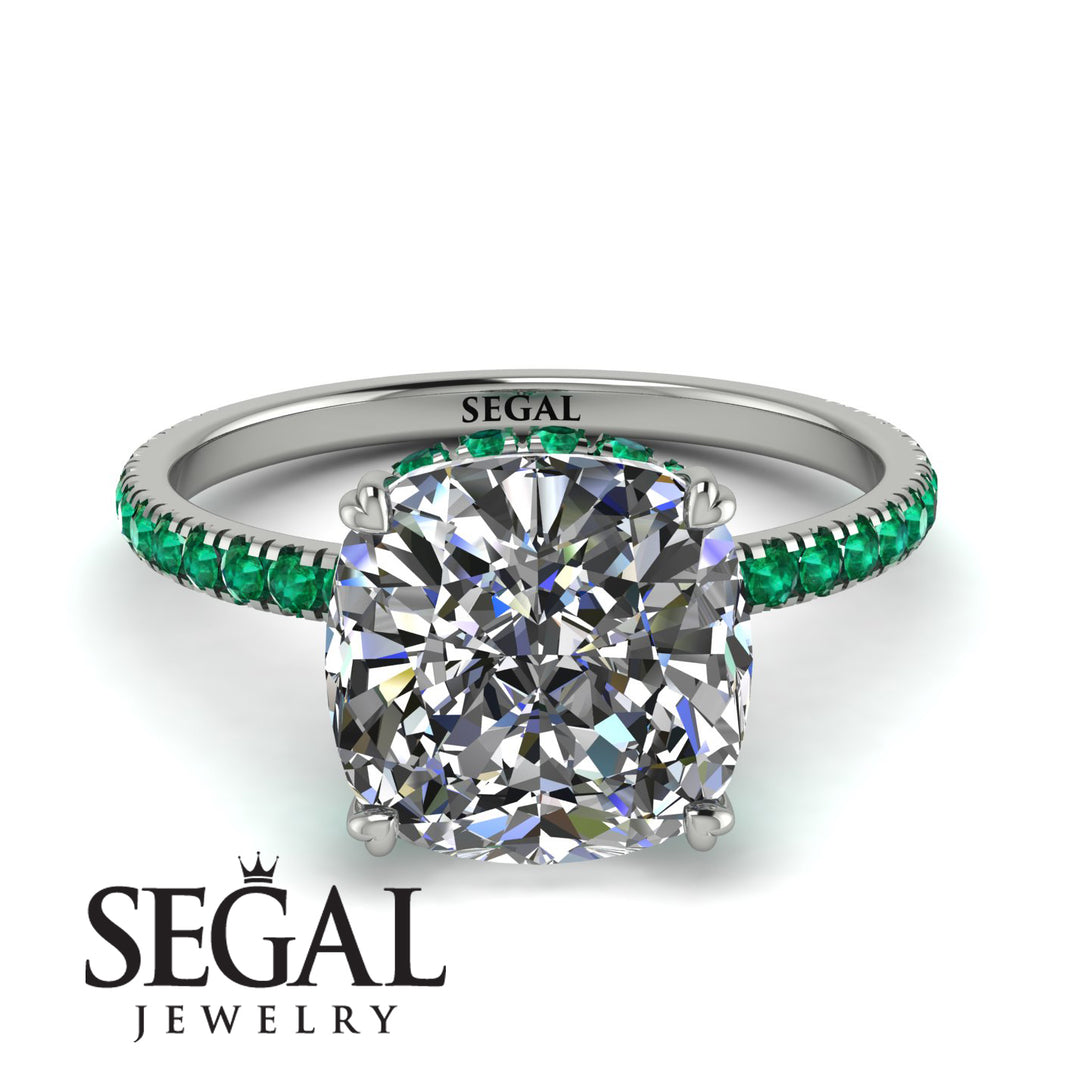 Cushion Hidden Diamond Diamond Ring - Nova No. 18
