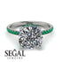 Cushion Hidden Diamond Diamond Ring - Nova No. 18