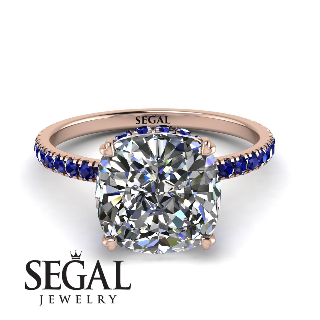 Cushion Hidden Diamond Diamond Ring - Nova No. 62