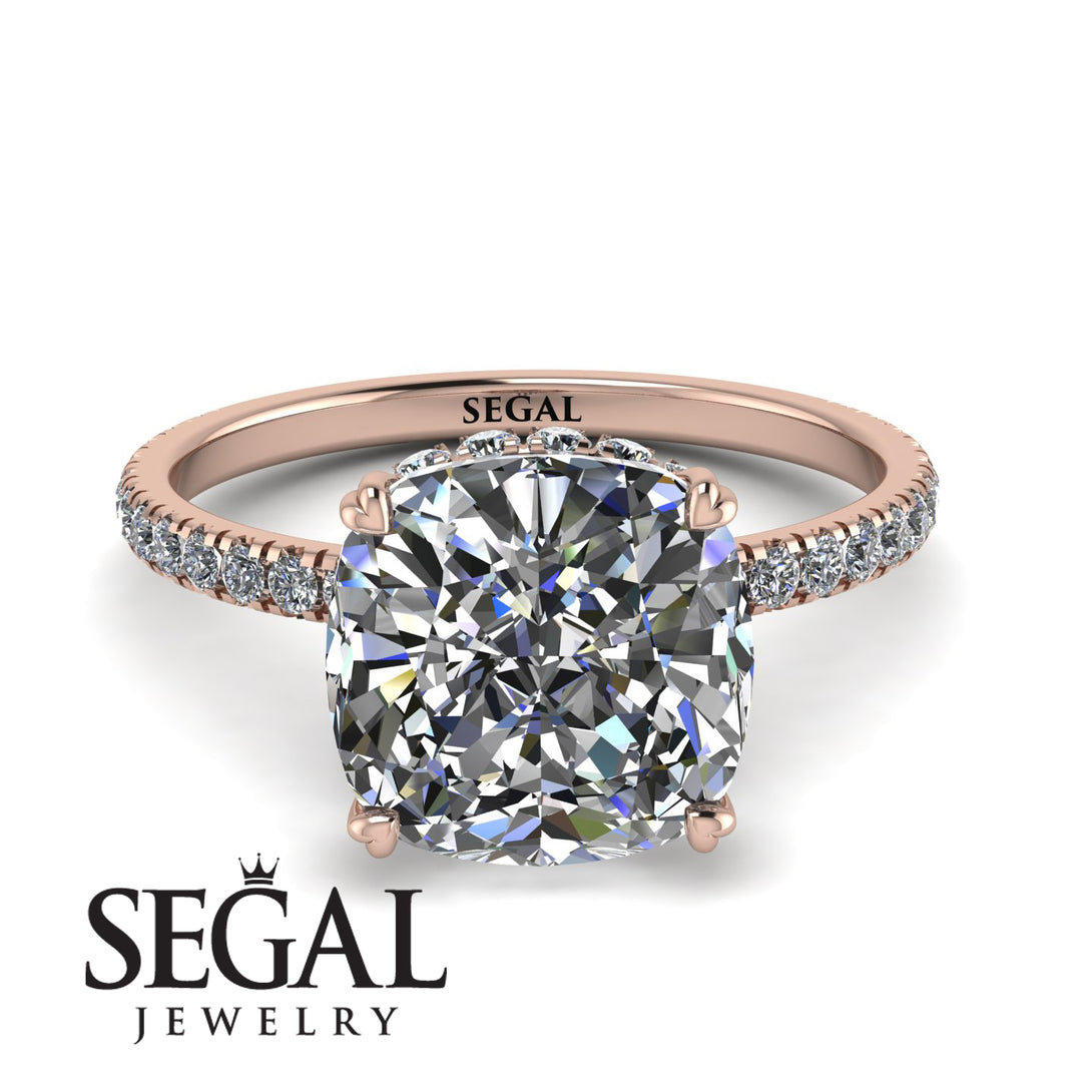 Cushion Hidden Diamond Diamond Ring - Nova No. 2