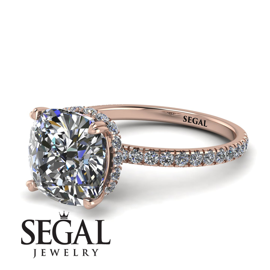 Cushion Hidden Diamond Diamond Ring - Nova No. 2